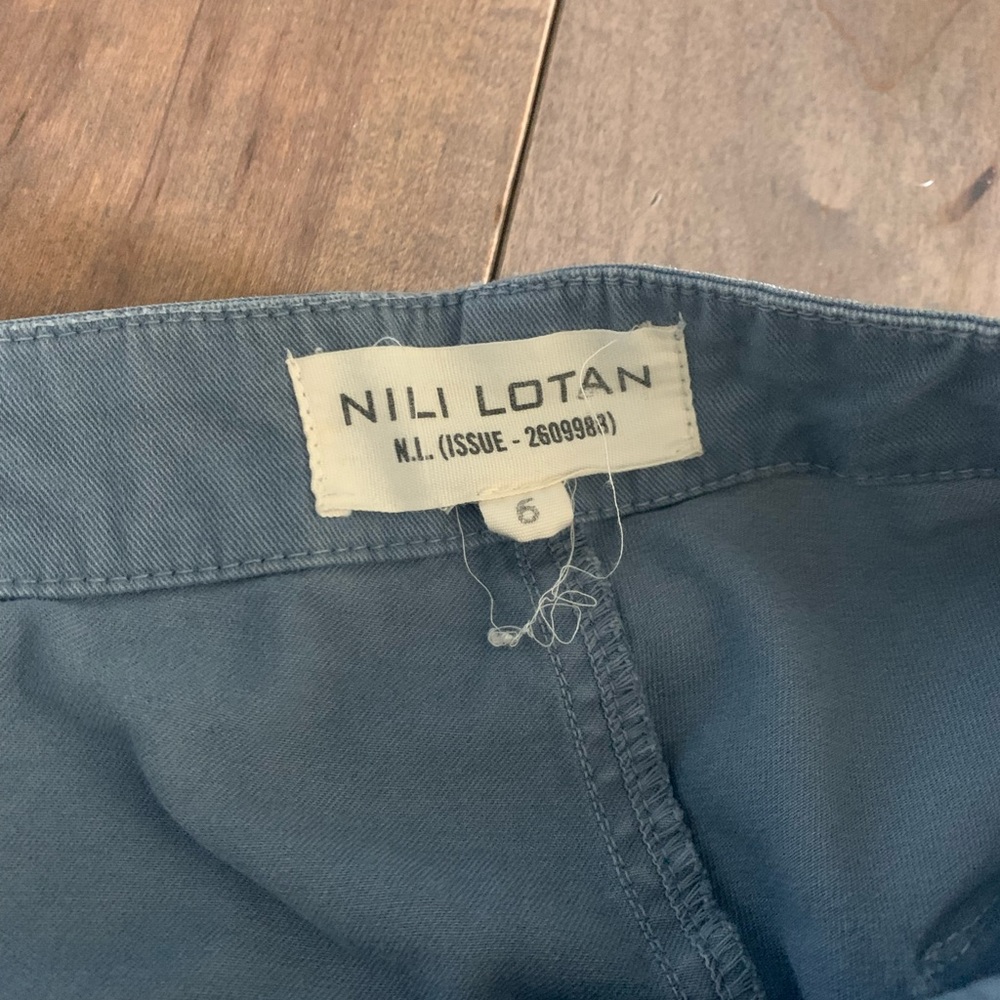 NILI LOTAN military pants.  Size 6.  Light blue
